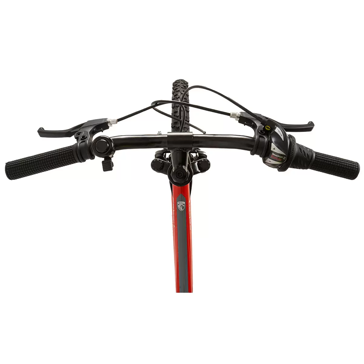 Close-up of the Dawes 16 inch Blowfish handlebars and junior-reach alloy brake levers designed for children.