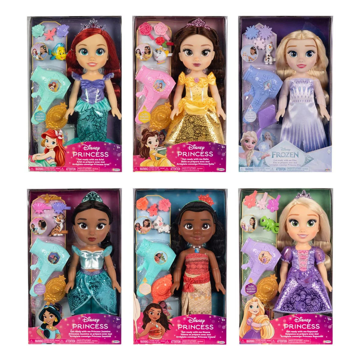Disney Large Doll and Hair Play Set with styling accessories for creative hairstyling and imaginative play for kids-1