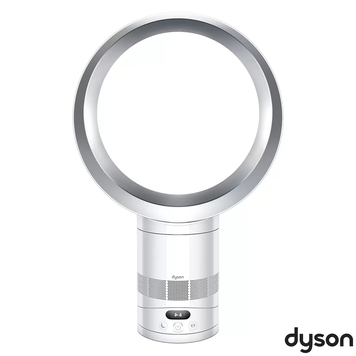 Dyson Cool™ CF1 desk fan in a signature minimalist design, placed on a clean office desk for workspace cooling.