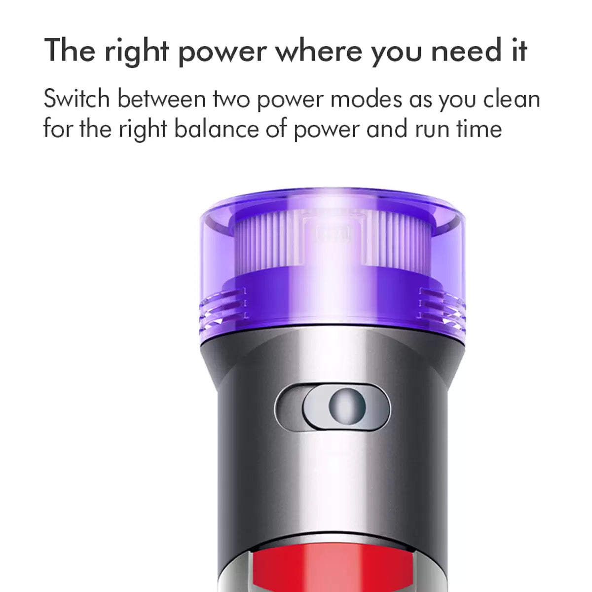 Dyson V8 Advanced Stick Vacuum Cleaner cleaning carpets and hard floors in a modern family home