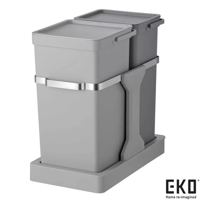 EKO Deco Duo 20+15L pull-out recycling bin under-sink dual compartment kitchen waste system