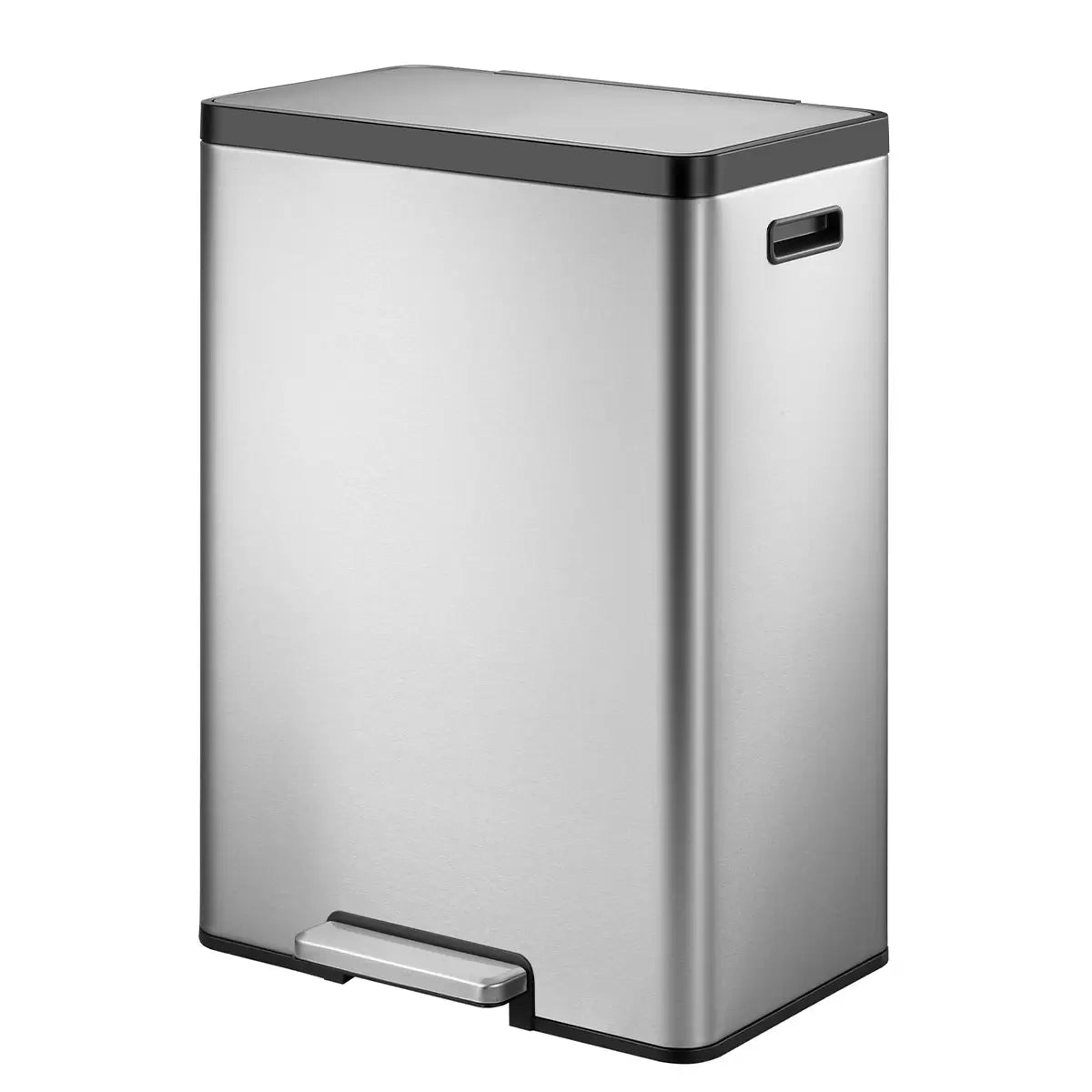 EKO Ecocasa II 40L dual recycling bin in stainless steel with two 20L inner compartments.