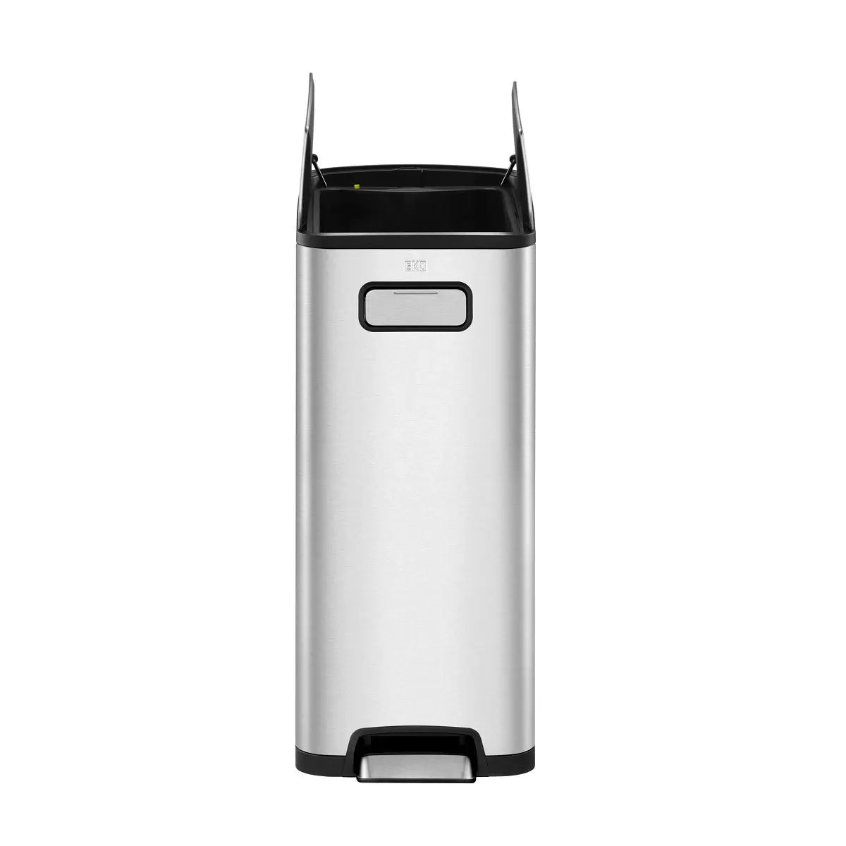 EKO Ecofly 30L stainless steel bin with odor-sealing technology for compact kitchen or office waste.