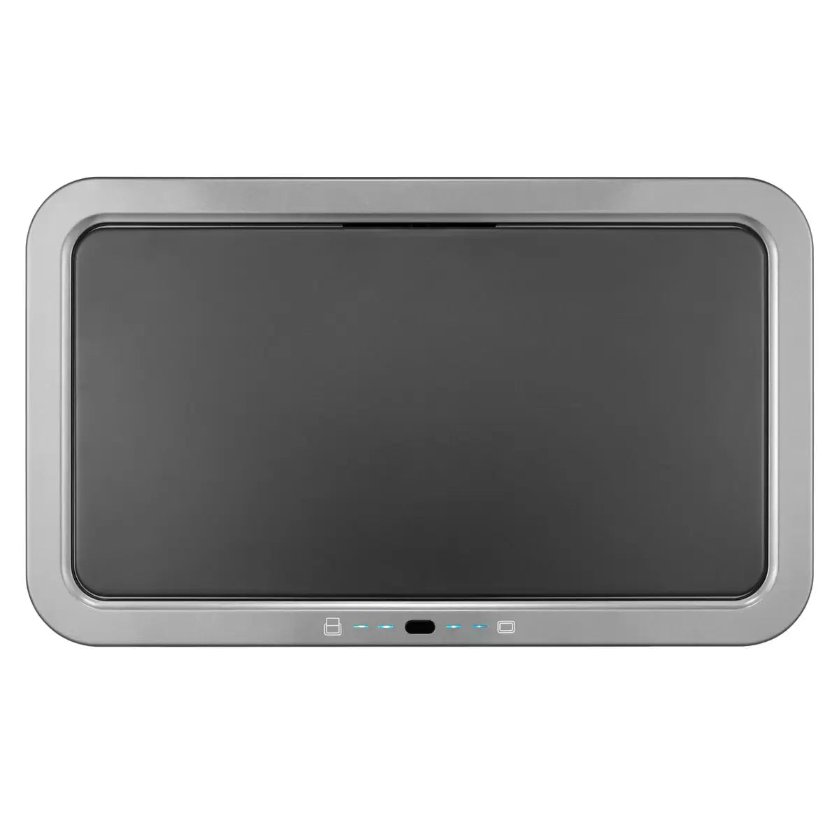 EKO Mirage X-Sensor 40L stainless steel bin showing the glowing blue light sensor interface.