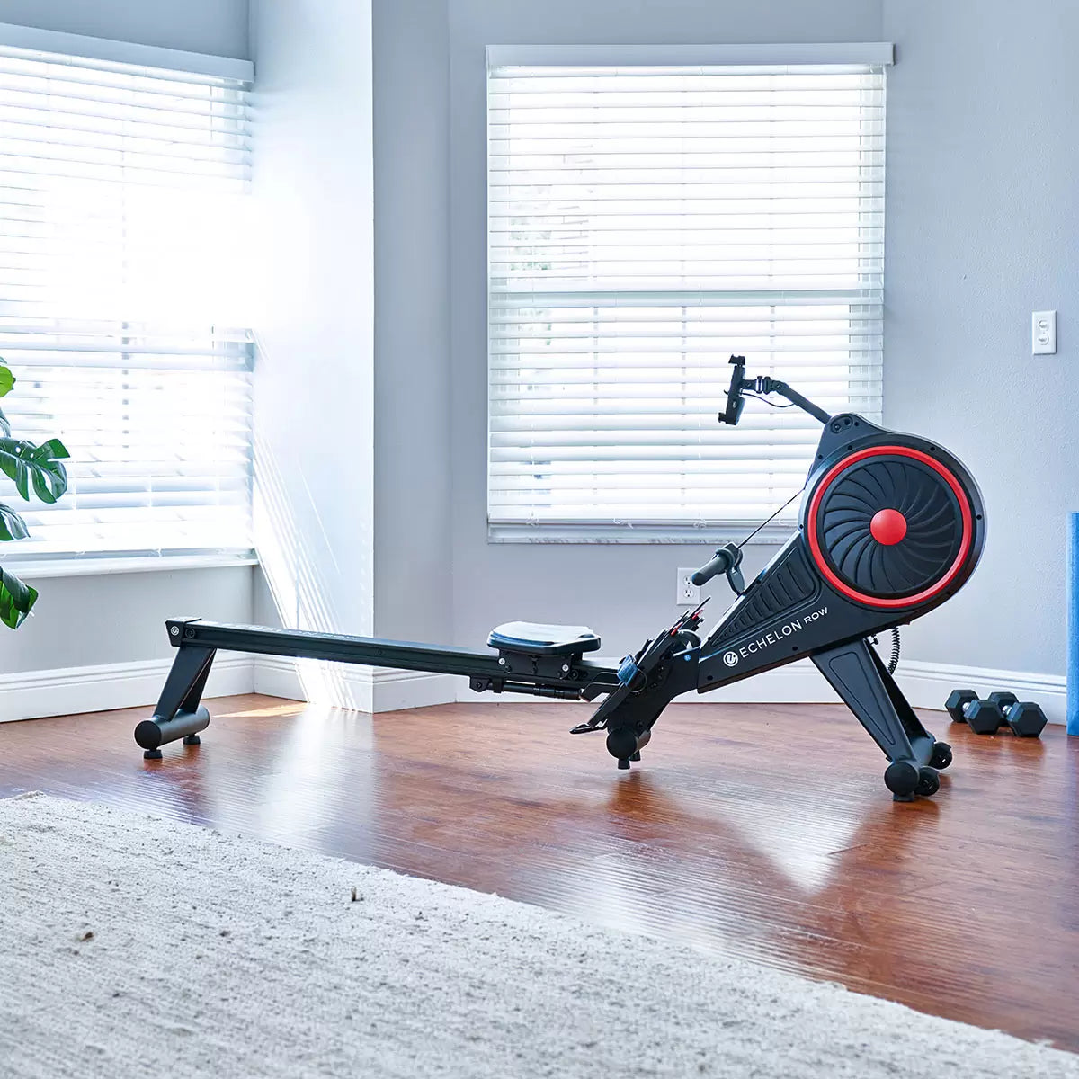 Echelon Row Smart Rowing Machine with smart connectivity for full body cardio workouts and interactive home fitness training