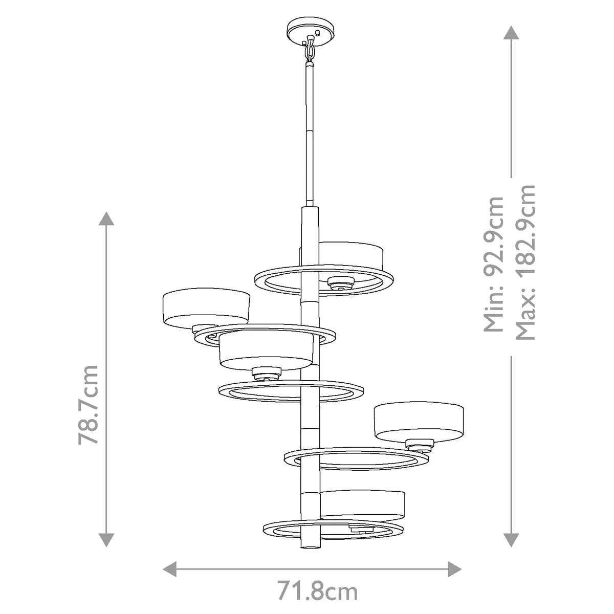 Elstead Aleeka 5 Light Chandelier with elegant multi-arm design for luxury ambient ceiling lighting