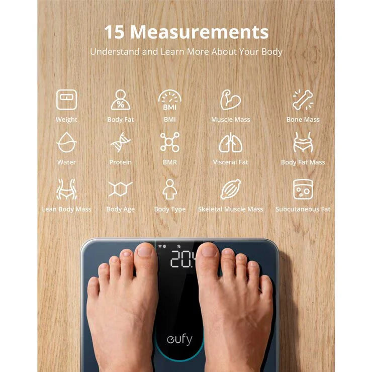 Eufy smart scale black digital body composition weight tracking device - 2
