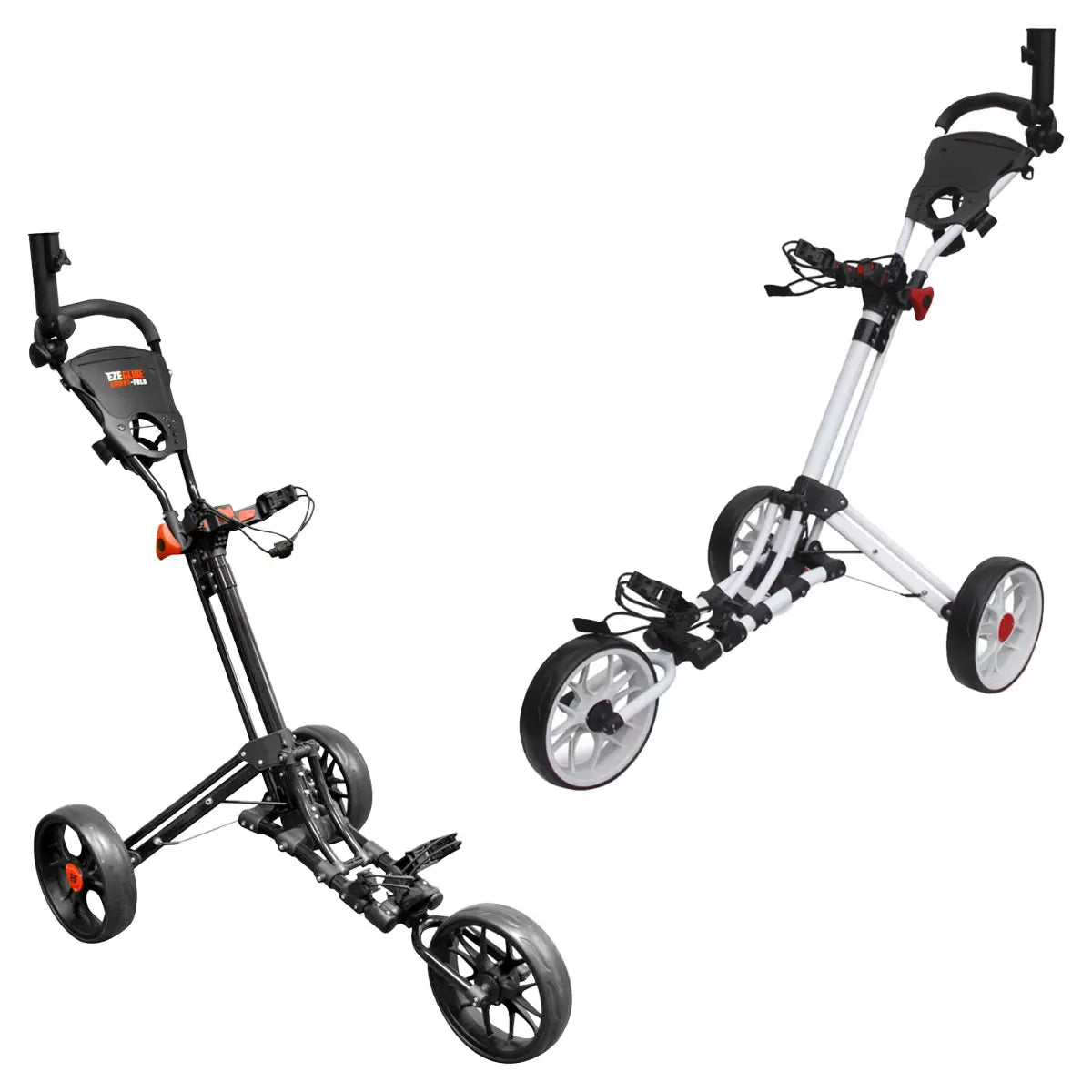 3 wheel golf trolley foldable compact for easy course transport