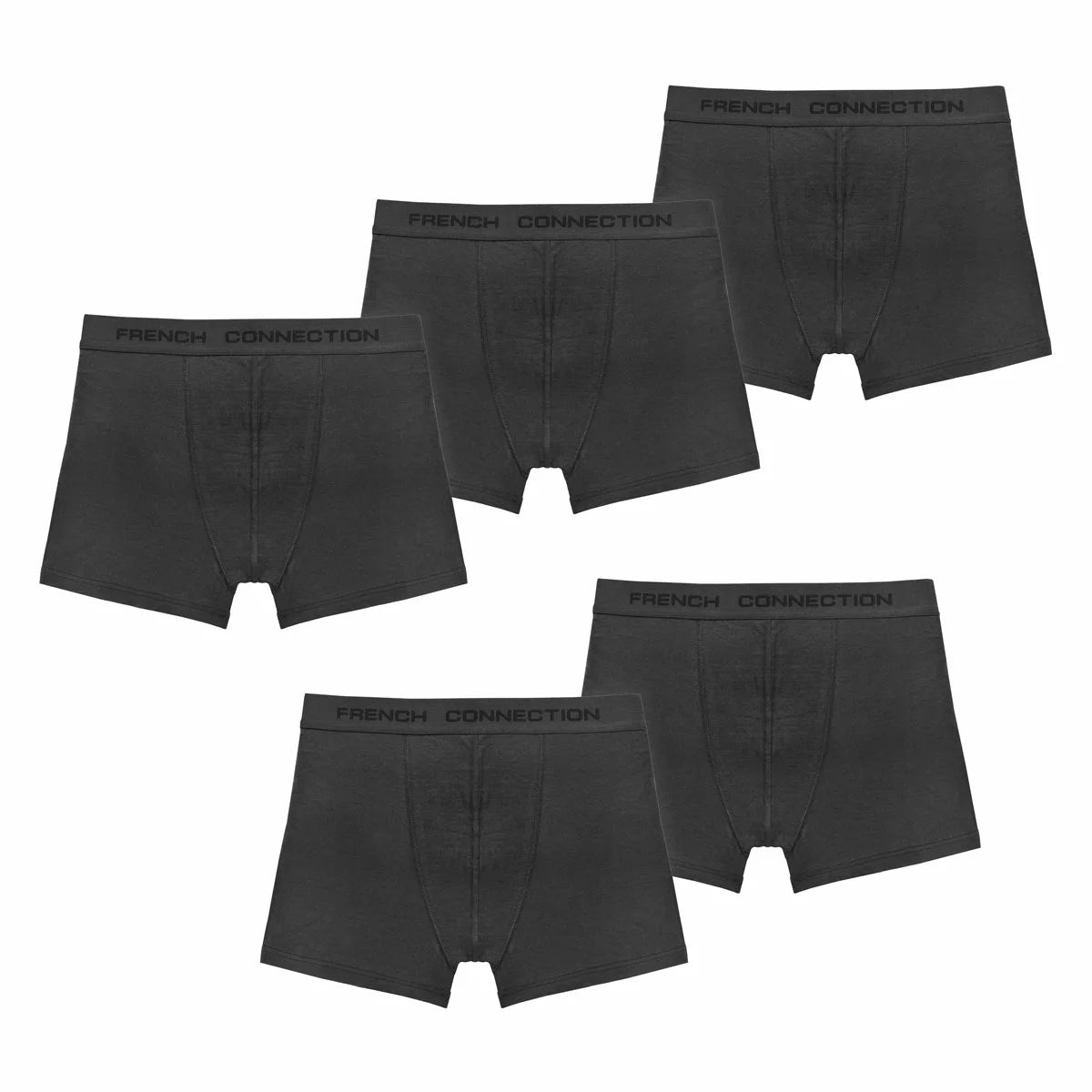 French Connection Men's Modal Boxer 5 Pack in soft breathable fabric with elastic waistband and durable stitching/2