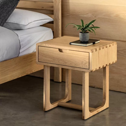 Gallery Craft Oak Nightstand wooden bedside table with stylish storage for modern bedroom interiors