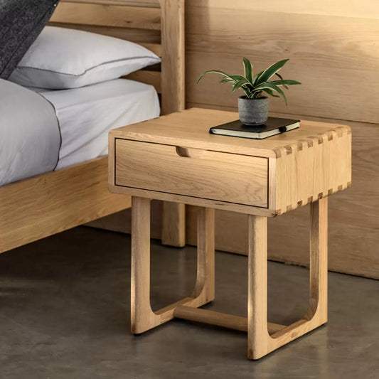 Gallery Craft Oak Nightstand wooden bedside table with stylish storage for modern bedroom interiors