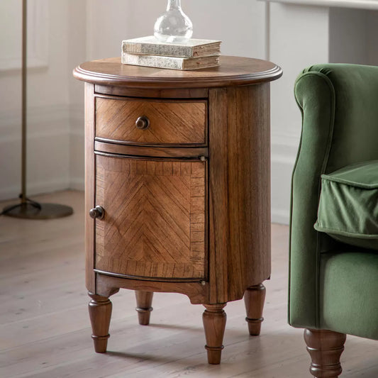 Gallery Highgrove Drum Side Table with modern round design for stylish living room décor