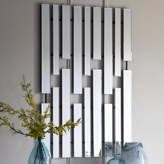 Gallery Parsloes decorative wall mirror measuring 77 x 120cm for modern home interiors