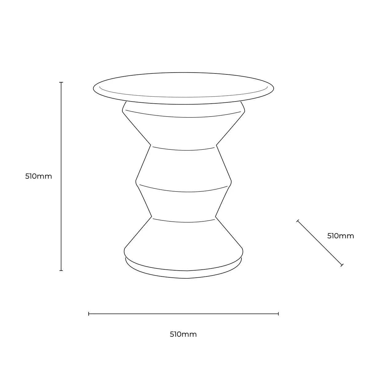 Gallery Turin Blue Side Table with elegant blue finish for modern living room and bedroom décor