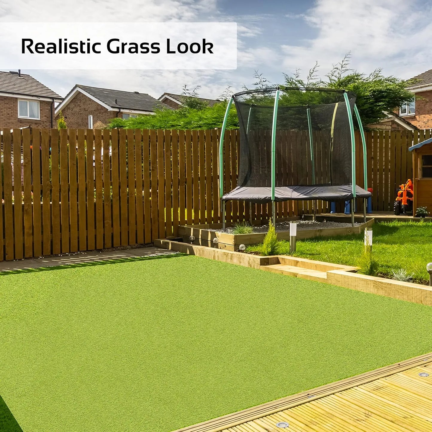 GardenKraft artificial grass roll pet-friendly UV resistant green lawn - 2
