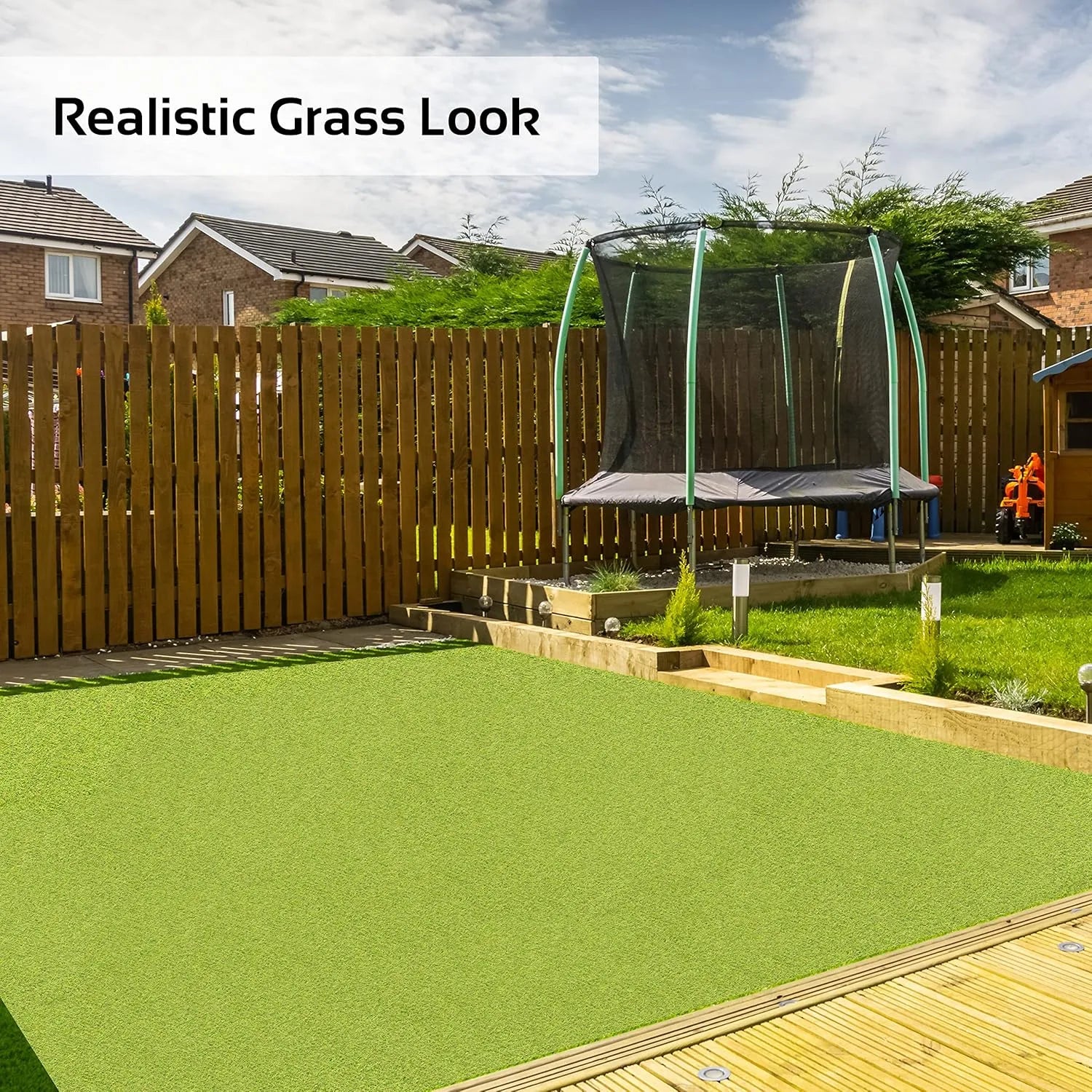 GardenKraft artificial grass roll pet-friendly UV resistant green lawn - 2