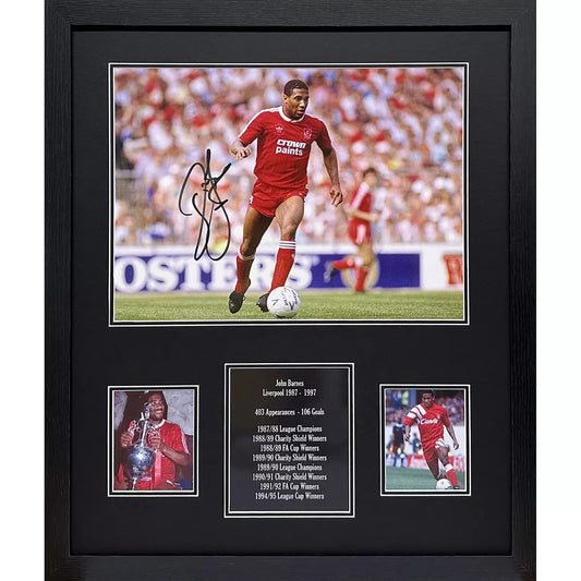 Authentic George Graham signed framed Arsenal 1989 Anfield victory storyboard photo with photo COA.