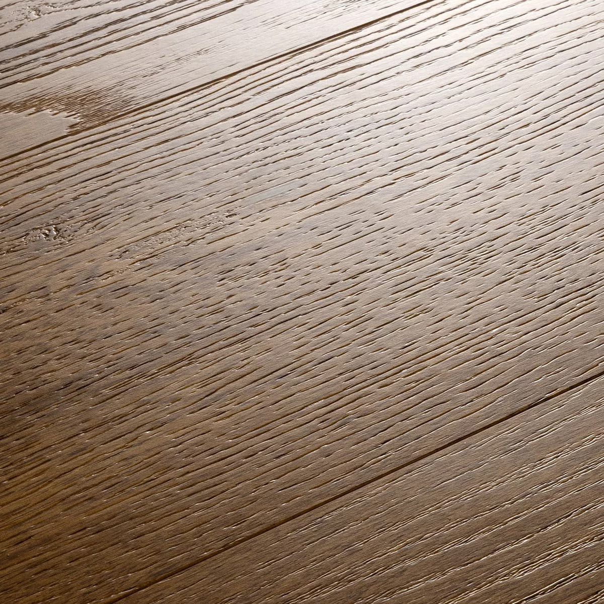 Golden Select Hampstead oak-effect SPC luxury vinyl plank featuring click-lock profile and pre-attached foam underlay displayed in a contemporary kitchen setting.