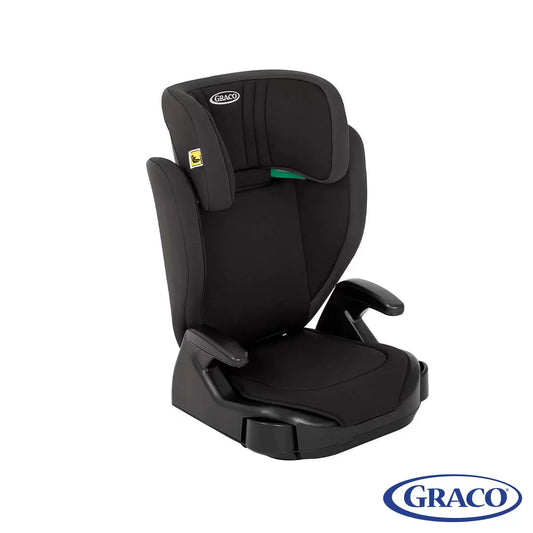 Graco Junior Maxi i-Size R129 Booster Car Seat with adjustable headrest and side impact protection for growing children.