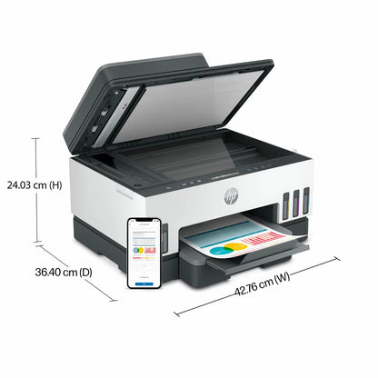 HP Smart Tank 7305 wireless ink tank printer all-in-one print copy scan colour home office device - 3