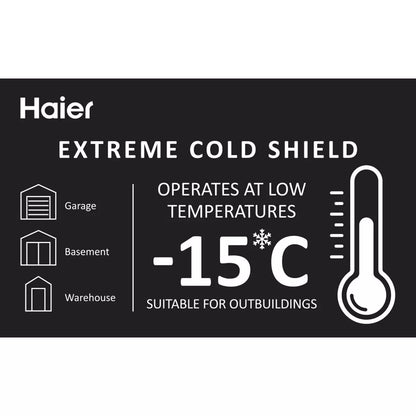 Haier HCE321DK 319L D Rated Chest Freezer in White with large-capacity frozen food storage and reliable cooling performance .