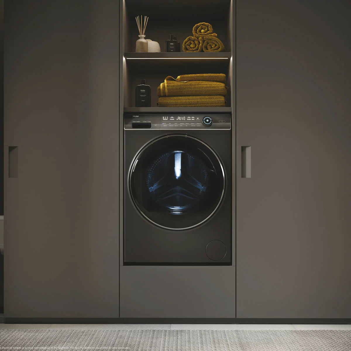 Haier I-Pro 7 Series HW100-B14979S8U1 10kg A Rated Graphite Washing Machine with large capacity and energy-efficient performance .