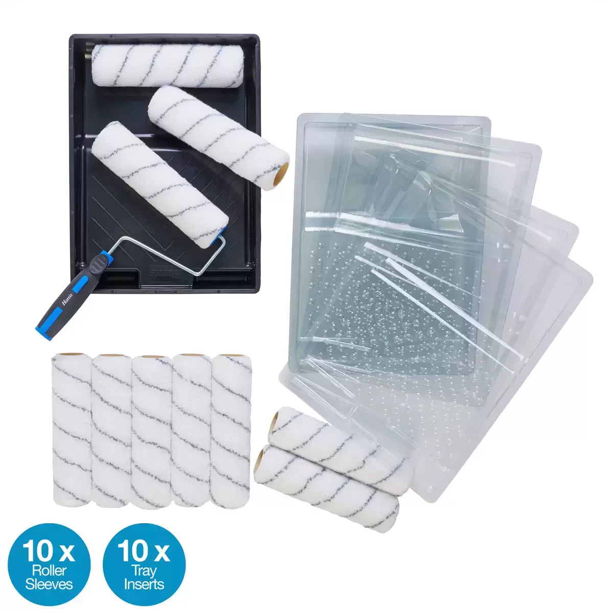 Harris 22 piece interior paint roller decorating set with accessories - 2