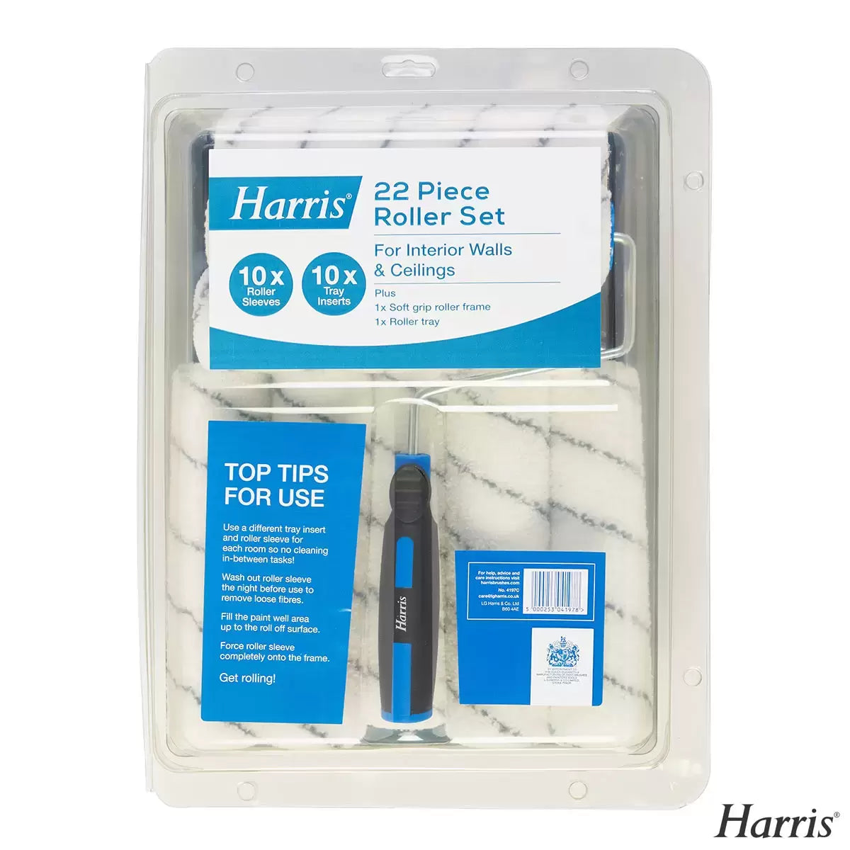 Harris 22 piece interior paint roller decorating set with accessories - 1