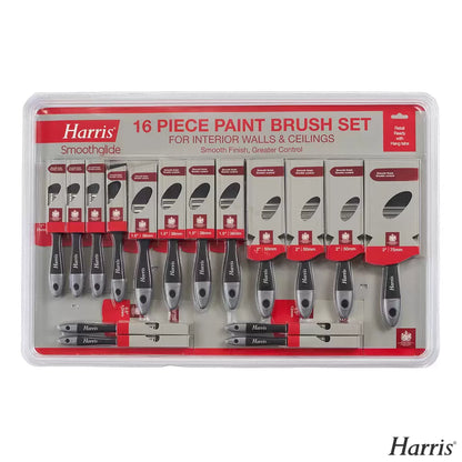 Harris Smoothglide 16 piece paint brush set for interior decorating - 1