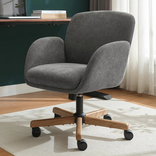 Grey Henredon Murphy Fabric Office Chair with ergonomic lumbar support and adjustable height for office use