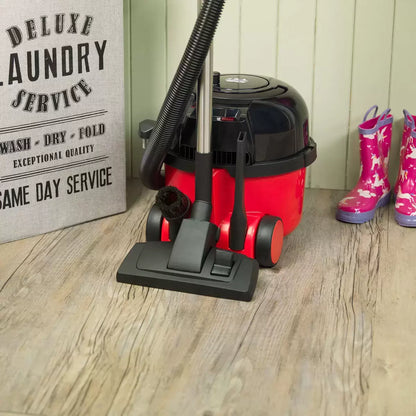 Henry Micro Corded Vacuum Cleaner HVR.200M-11 with Eco Brush cleaning carpets and hard floors using advanced dust filtration