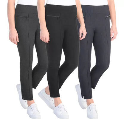 Hilary Radley Women's Pull On Pant with comfortable stretch fabric, pull-on waistband, and versatile straight-leg design.