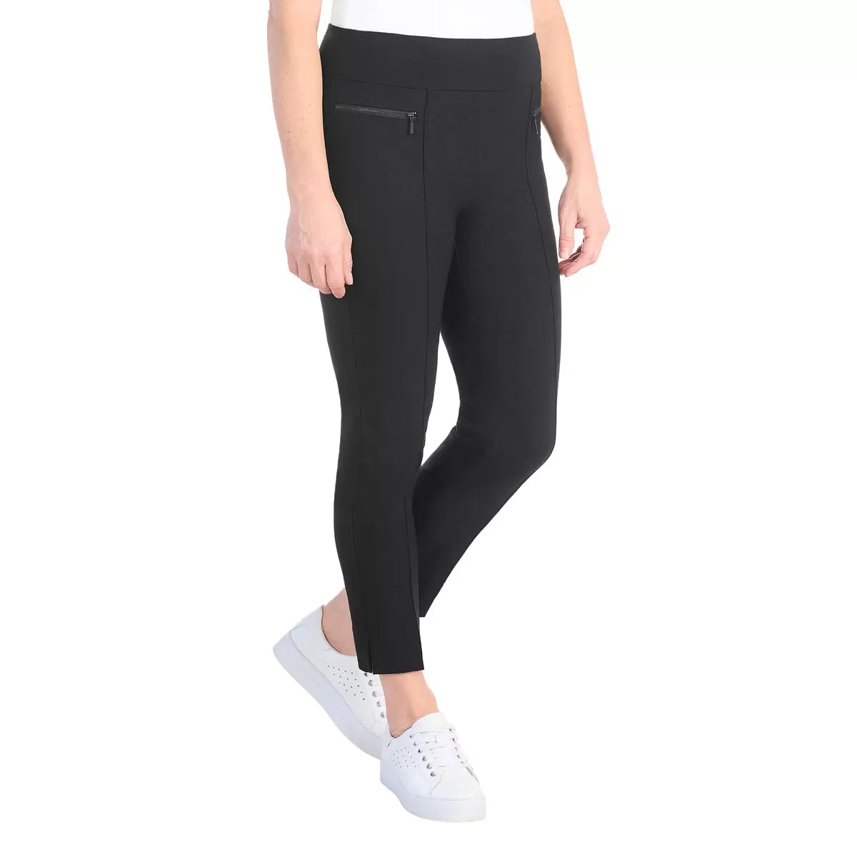 Hilary Radley Women's Pull On Pant with comfortable stretch fabric, pull-on waistband, and versatile straight-leg design.