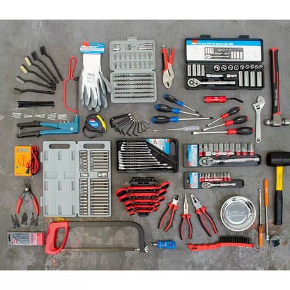 Hilka 305 piece tool kit with heavy duty 15-drawer steel tool chest for professional workshop organisation and storage