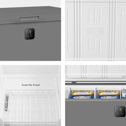 Hisense FT280WN3SGD 277L D Rated Chest Freezer in Silver with large-capacity frozen food storage and reliable cooling technology.