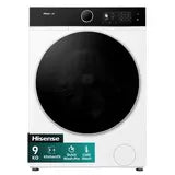 Hisense KitchenFit 5i Series WF5I9043BWFS 9kg A rated washing machine in white with large capacity and energy efficient performance .