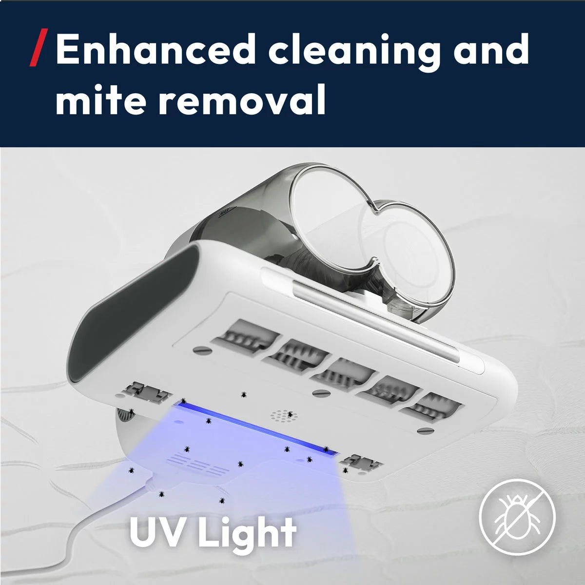 Hoover HMC510UV 4-in-1 mattress vacuum cleaner for deep cleaning and allergen removal from beds and upholstery.