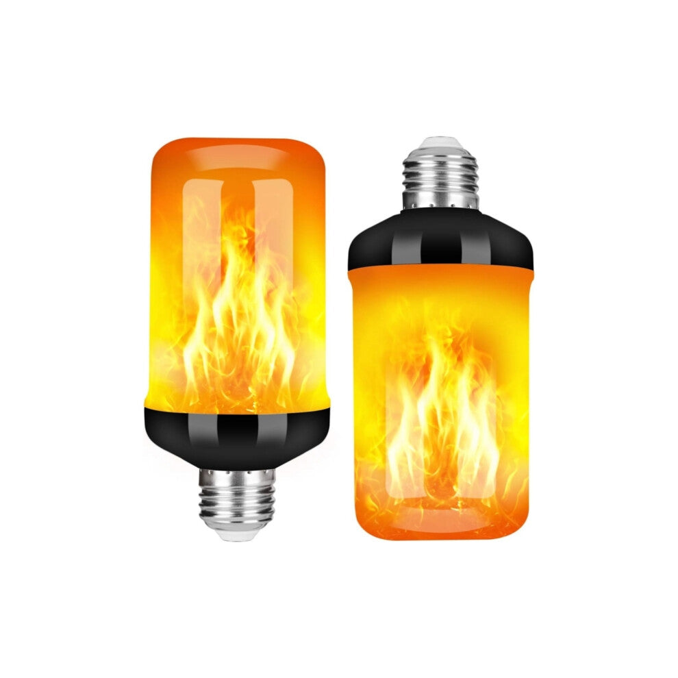 A 3W Hudson LED flame effect light bulb casting a warm flickering orange glow inside a vintage wall sconce