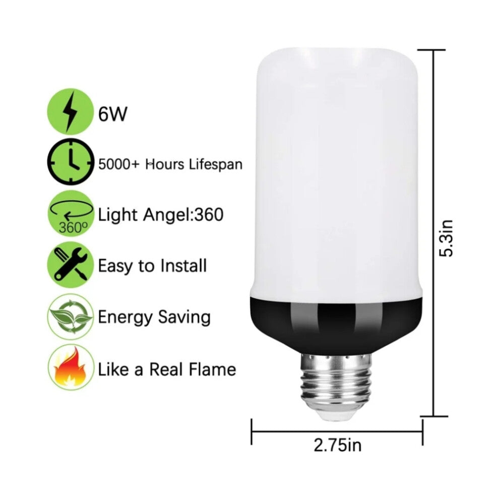 A 3W Hudson LED flame effect light bulb casting a warm flickering orange glow inside a vintage wall sconce