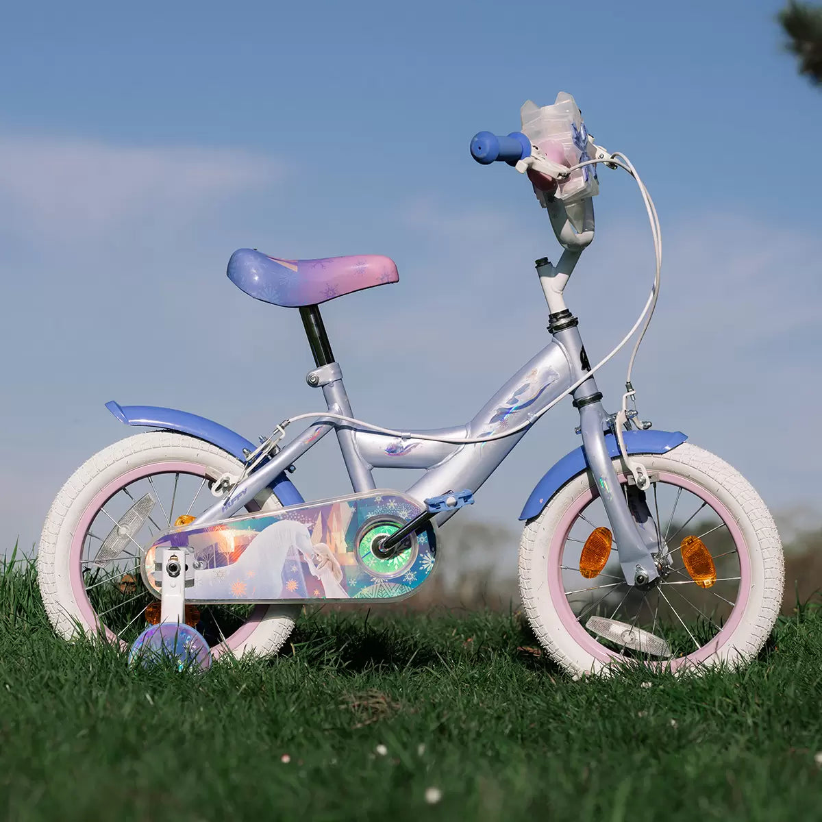 Huffy Disney Frozen Princess 14 inch girls bike stabilisers pink - 2