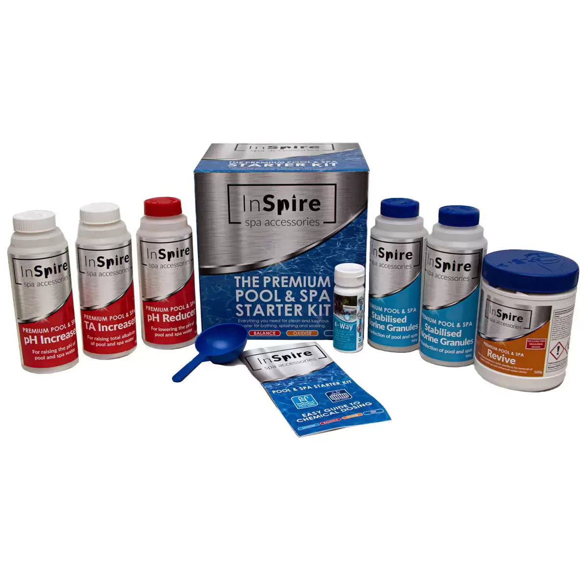 premium chlorine pool and spa chemical kit for clean water