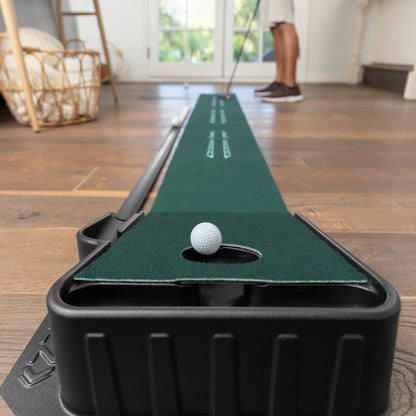Indoor putting mat for golf practice accuracy alignment and control - 2