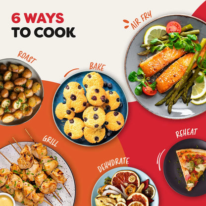 Instant Vortex Plus With ClearCook Air Fryer 5.7L in Black featuring ClearCook viewing window and healthy oil-free cooking technology.