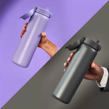 Ion8 Stainless Steel 1.2L Water Bottle 2 Pack with leakproof lids for sports, travel, gym, office, and everyday hydration.