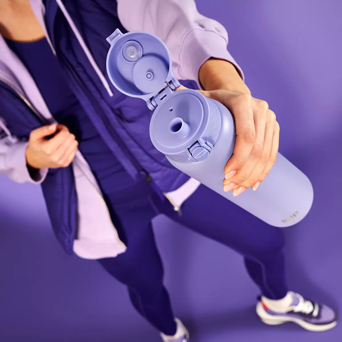 Ion8 Stainless Steel 1.2L Water Bottle 2 Pack with leakproof lids for sports, travel, gym, office, and everyday hydration.