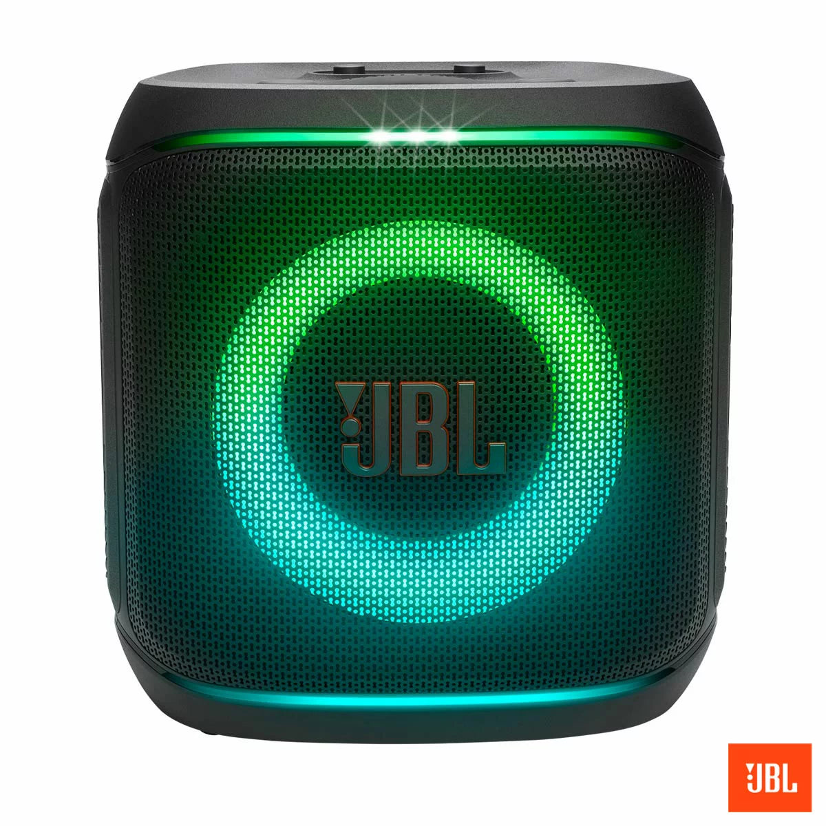 JBL PartyBox Encore 2 portable speaker with wireless microphone delivering powerful bass and karaoke sound for parties and events