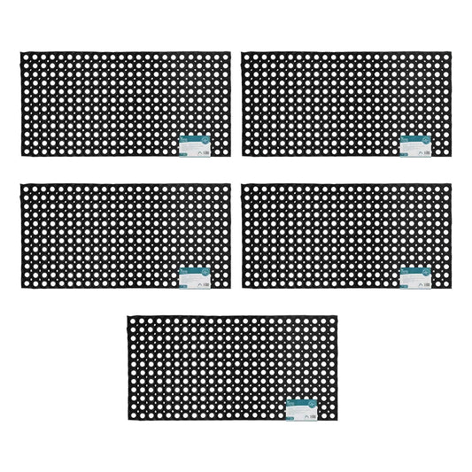 Heavy-duty rubber floor mats for commercial entrance safety and protection - 1