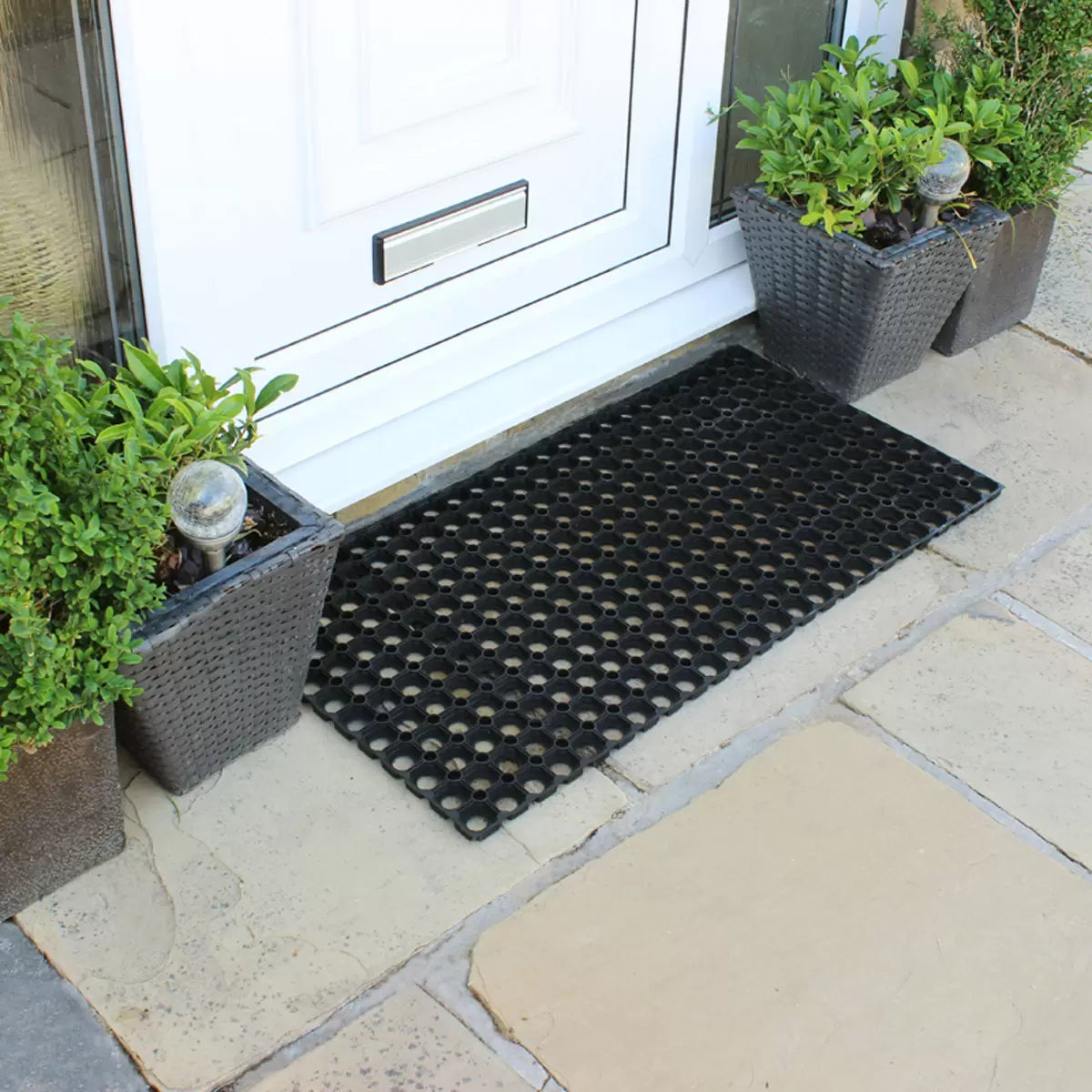 Heavy-duty rubber floor mats for commercial entrance safety and protection - 3