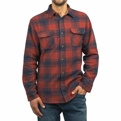 Jachs Mens Flannel Shirt & Thermal 2 Pack in soft cotton flannel with breathable thermal top and button-down shirt/3