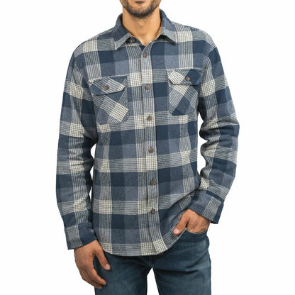 Jachs Mens Flannel Shirt & Thermal 2 Pack in soft cotton flannel with breathable thermal top and button-down shirt/4